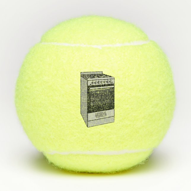 Balles De Tennis Illustration de poêle électrique (Devant)