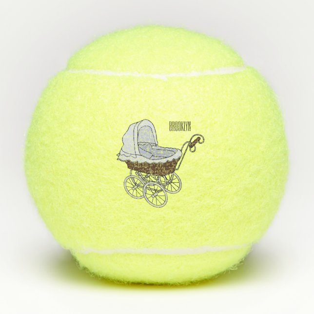 Balles De Tennis Illustration de poussette (Devant)