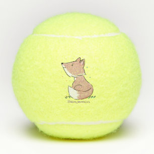 Balles De Tennis Illustration de renard bébé mignon de dessin animé