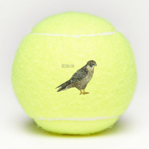 Balles De Tennis Illustration d'oiseau de faucon pèlerin