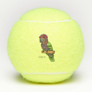 Balles De Tennis Illustration d'oiseau perroquet à tête de faucon