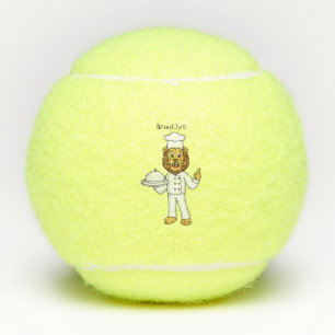Balles De Tennis Illustration du chef mignon lion