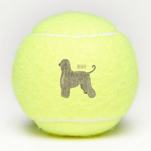 Balles De Tennis Illustration d'un chien hound afghan