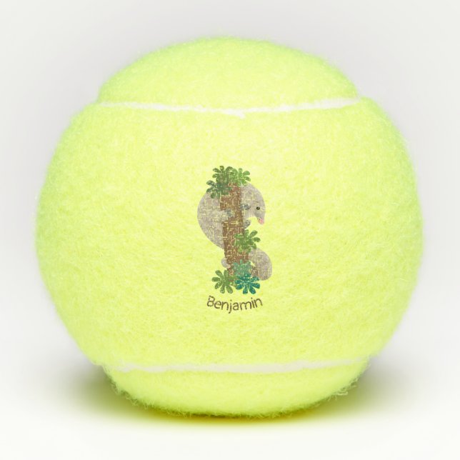 Balles De Tennis Illustration d'une anteure de pangolin mignonne (Devant)