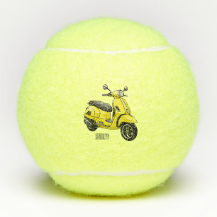 Balles De Tennis Illustration d'une moto cyclable