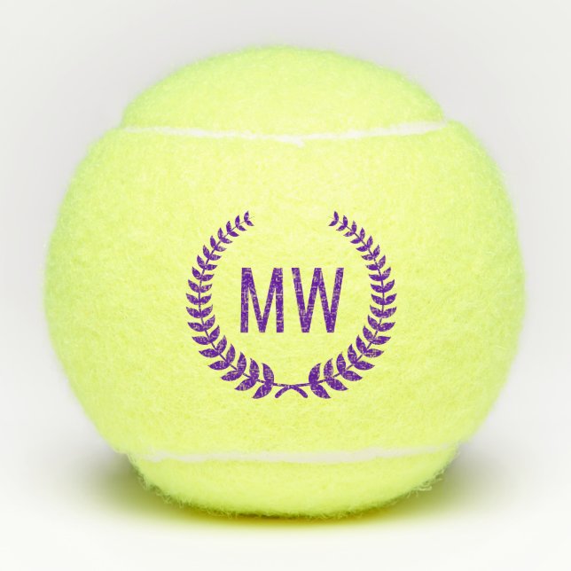 Balles De Tennis Initiales modernes (Devant)