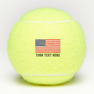 Balles De Tennis Jaune imprimé par coutume patriotique de drapeau
