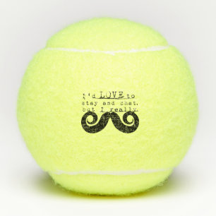 Balles De Tennis Je Dois Moustache Humour Amusant