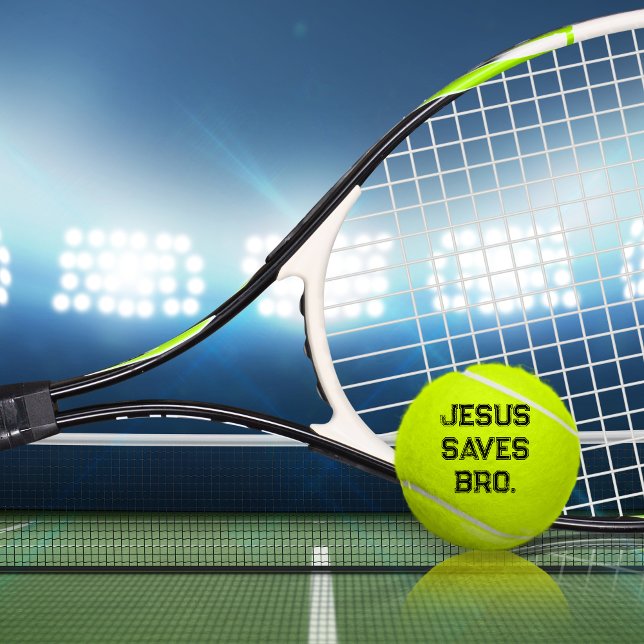 Balles De Tennis Jésus Sauve Bro. chrétien (Jesus Saves Bro. Custom Tennis Balls)
