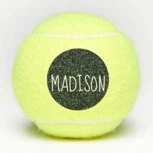 Balles De Tennis Jet Black Super Cute Nom personnalisé