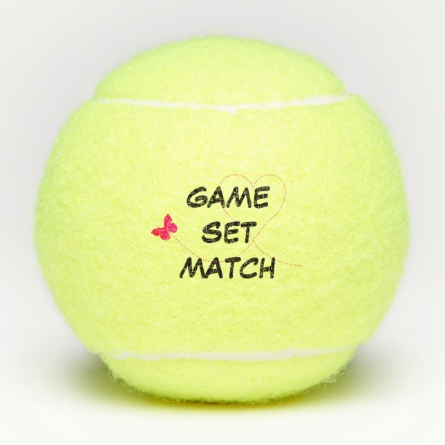 Balles De Tennis Jeu de tennis Match Butterfly Love Personnalisé (Devant)