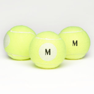 Balles De Tennis Jeu générique personnalisé avec monogramme M perso