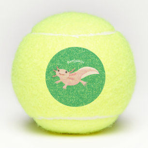 Balles De Tennis Joli axolotl rose heureux
