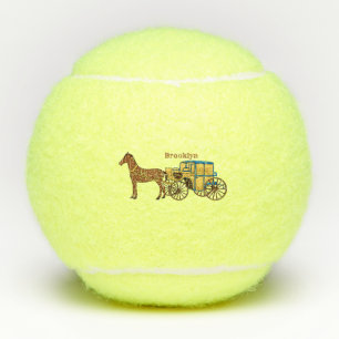 Balles De Tennis Jolie illustration de cheval et de calèche royale