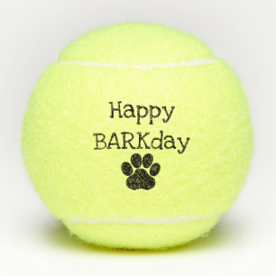 Balles De Tennis Jouet heureux noir de chien d'anniversaire de