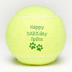 Balles De Tennis Jouet heureux vert de chien d'anniversaire de