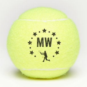 Balles De Tennis Joueur étoile monogrammé