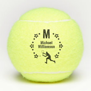 Balles De Tennis Joueur étoile monogrammé