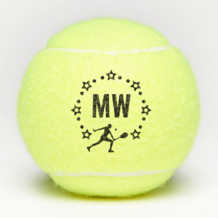 Balles De Tennis Joueur étoile monogrammé