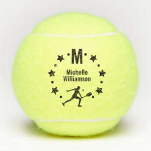 Balles De Tennis Joueur étoile monogrammé