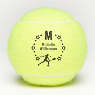 Balles De Tennis Joueur étoile monogrammé