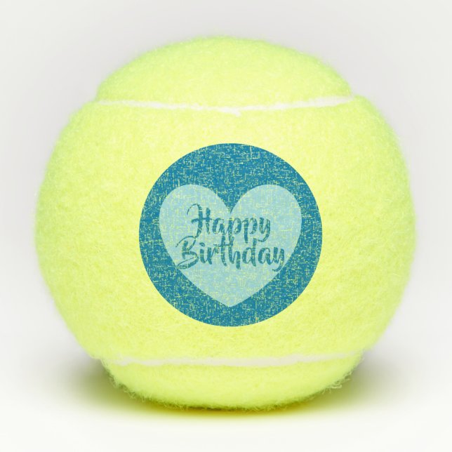 Balles De Tennis Joyeux bals de tennis d'anniversaire par dalDesign (Devant)