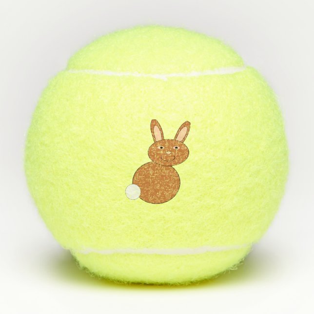 Balles De Tennis Joyeux Lapin de Pâques (Devant)