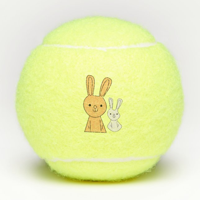 Balles De Tennis Lapin de Pâques (Devant)