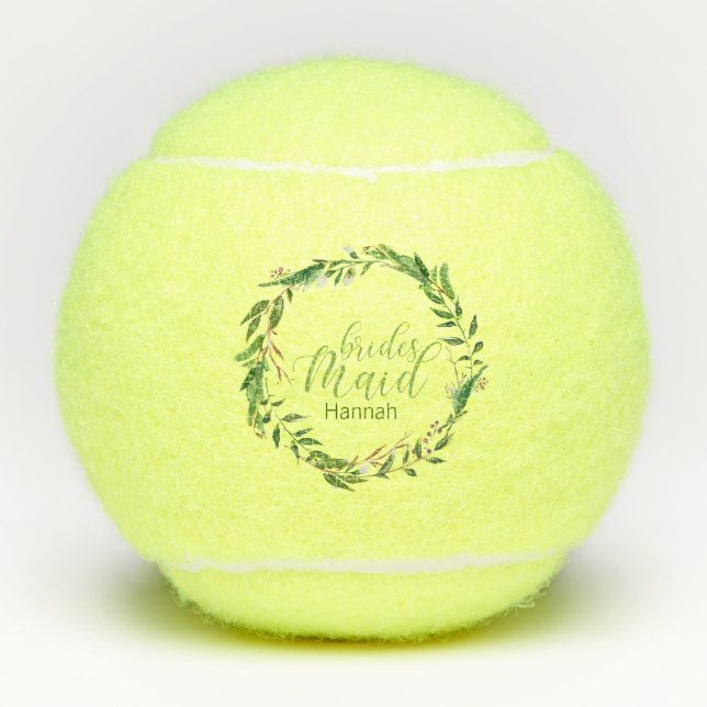 Balles De Tennis Laurel Wreath Bridesmaid Soirée de mariage Cadeau (Devant)