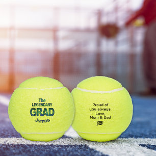 Balles De Tennis Le Grad légendaire - Cadeau Vert Bleu pour Son
