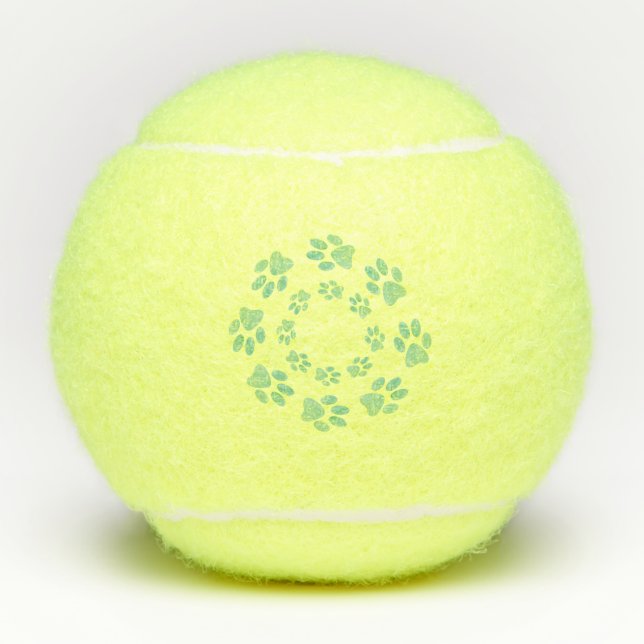 Balles De Tennis Les pas de l'animal de compagnieTennis Ball (Devant)