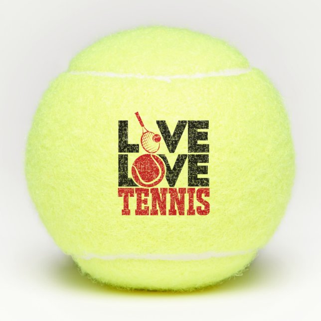 Balles De Tennis Live LOVE Tennis Red Tennis Ball (Devant)