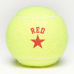 Balles De Tennis Logo à étoile rouge avec nom personnalisé et monog