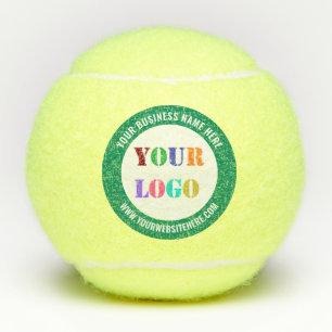 Balles De Tennis Logo de l'entreprise et texte personnalisé Modèle