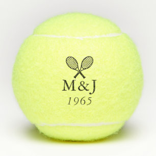 Balles De Tennis Mariage Anniversaire de Mariage Monogramme Personn