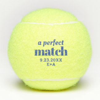 Balles De Tennis Mariage de Fête des mariées bleu parfait