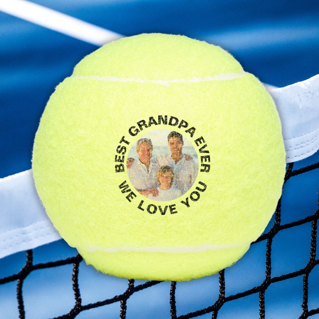 Balles De Tennis Meilleur grand-père jamais - Photo personnalisée (Best Grandpa Ever – Custom Photo Tennis Balls
)