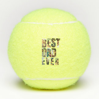 Balles De Tennis Meilleur Papa du Monde | Modèle de maquette de col