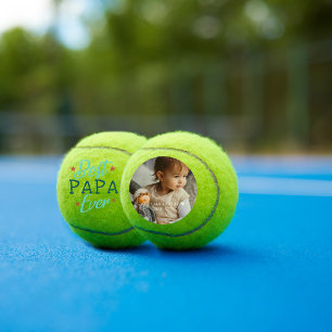 Balles De Tennis Meilleur Papa jamais Photo Lettrée main