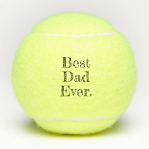 Balles De Tennis Meilleur Papa Jamais Typographie Dessinée à la Mai