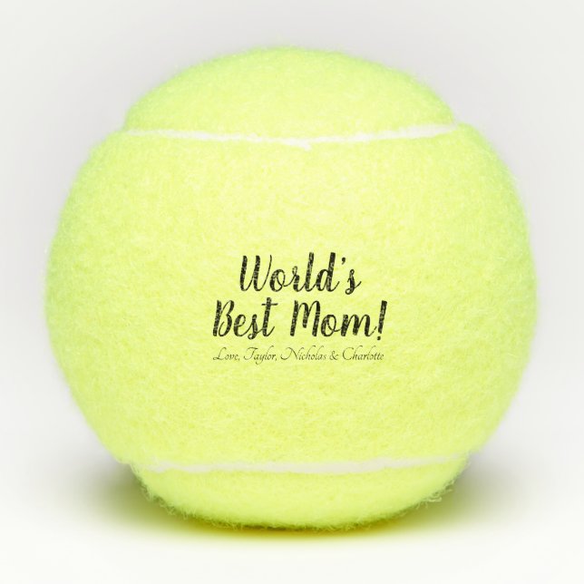 Balles De Tennis Meilleure maman du monde script personnalisé migno (Devant)