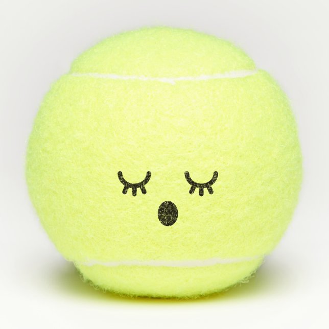 Balles De Tennis Mister Kawaii Cute Emoticon Emoji Face (Devant)