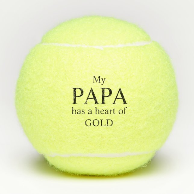 Balles De Tennis Mon papa a un coeur d'or (Devant)