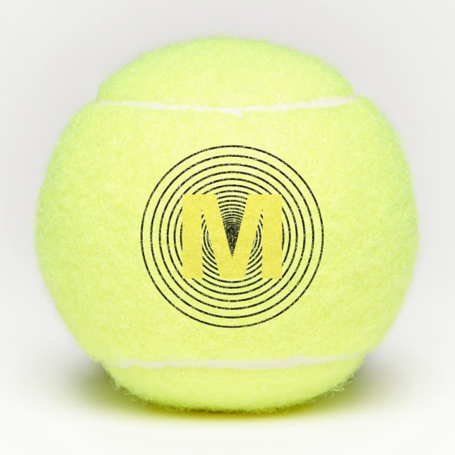 Balles De Tennis Monogramme Boules de tennis personnalisées (Devant)