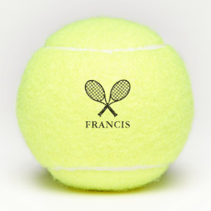 Balles De Tennis Monogramme de nom personnalisé