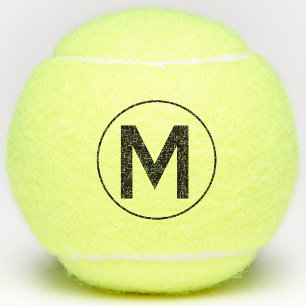 Balles De Tennis Monogramme initial personnalisé