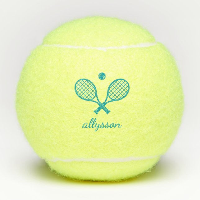 Balles De Tennis Monogramme moderne (Devant)