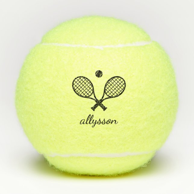 Balles De Tennis Monogramme moderne (Devant)