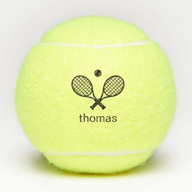 Balles De Tennis Monogramme moderne (Devant)