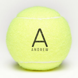 Balles De Tennis Monogramme personnalisé Design moderne Personnalis